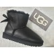 Купить UGG Mini Bailey Bow All Leather Black в Украине